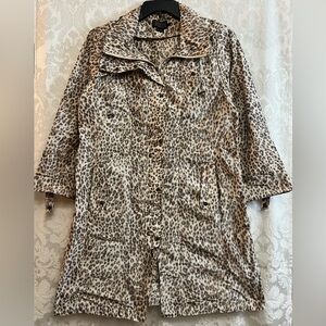 Pendleton Women's Animal Print Hooded Full Zip Rain Jacket Size L NWOT Pockets